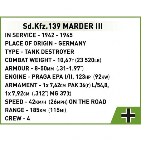 486 PCS HC WWII /3131/ SD. KFZ. 139 MARDER III