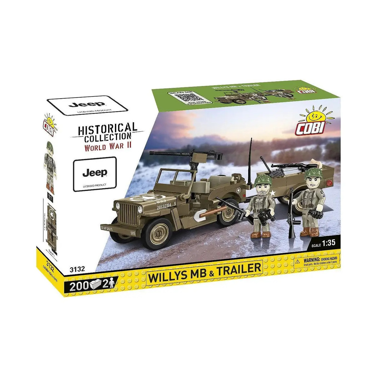 HC WWII /3132/ WILLYS MB & TRAILER 200 KL.