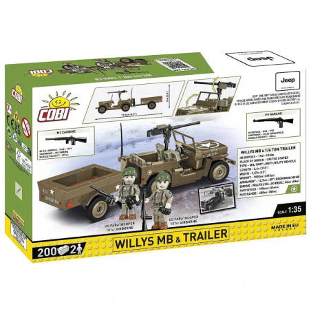 HC WWII /3132/ WILLYS MB & TRAILER 200 KL.