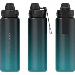 Isolierte Edelstahl-Trinkflasche, Gradient Teal