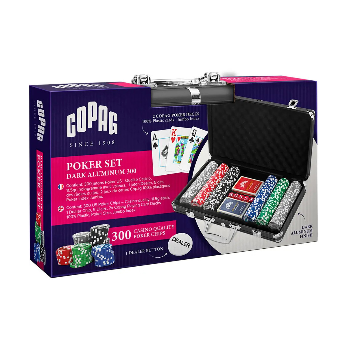 COPAG POKER SET - Dark Aluminum 300 - Casino Quality