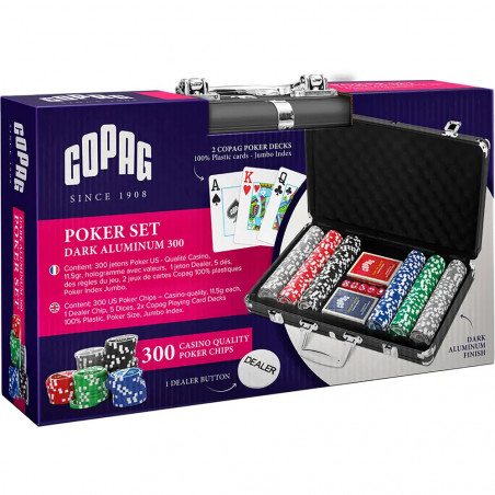COPAG POKER SET - Dark Aluminum 300 - Casino Quality