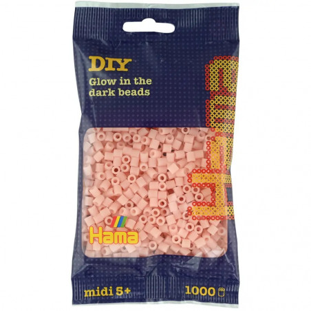 Hama - Perlenbeutel 1000 Stück Leuchtrot