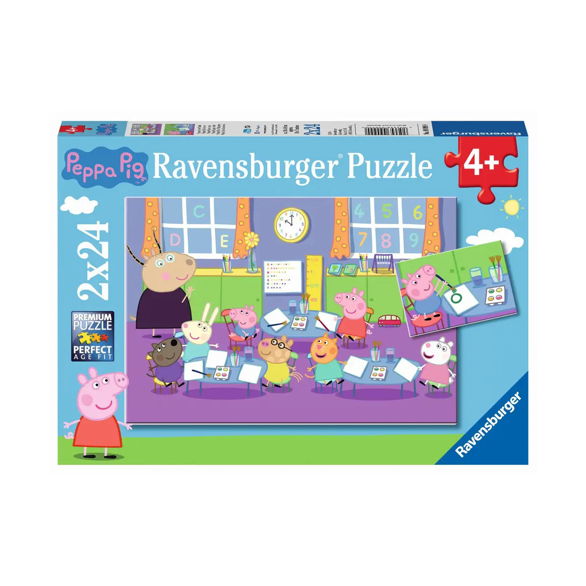Ravensburger - Peppa in der Schule, 2 x 24 Teile