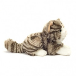 Teddy-Hermann - Katze liegend grau, 20 cm