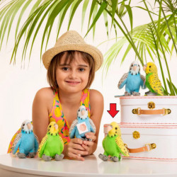 Teddy-Hermann - Wellensittich grün 13 cm