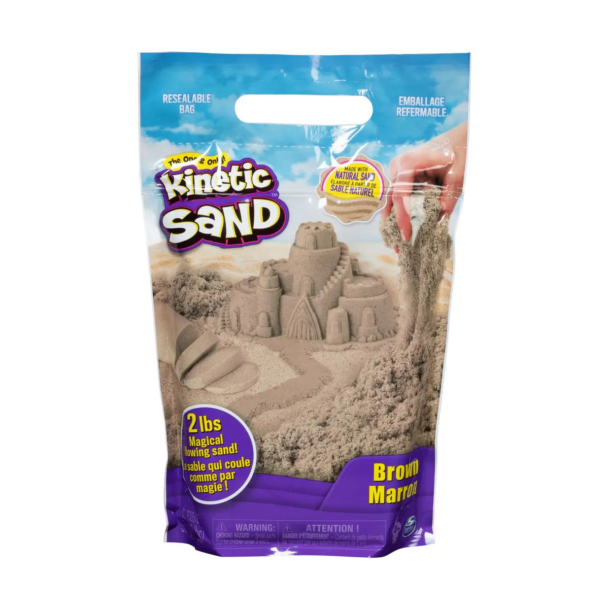 Spin Master - Kinetic Sand - Colour Bag Braun (907g)
