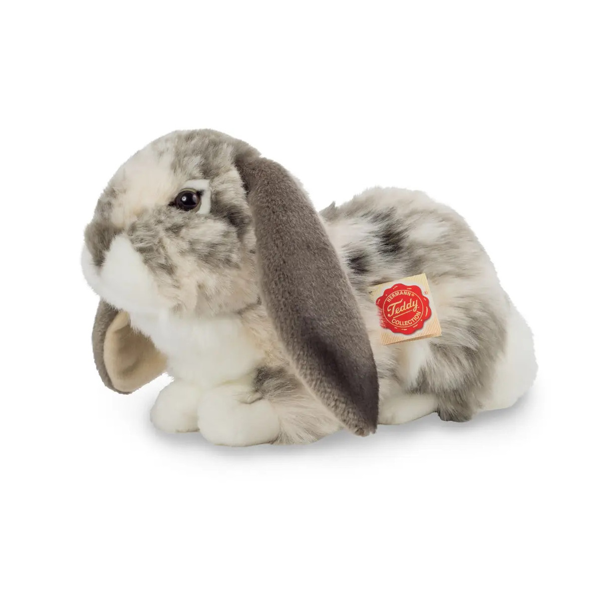 Teddy-Hermann - Hase sitzend grau weiß gescheckt 30 cm