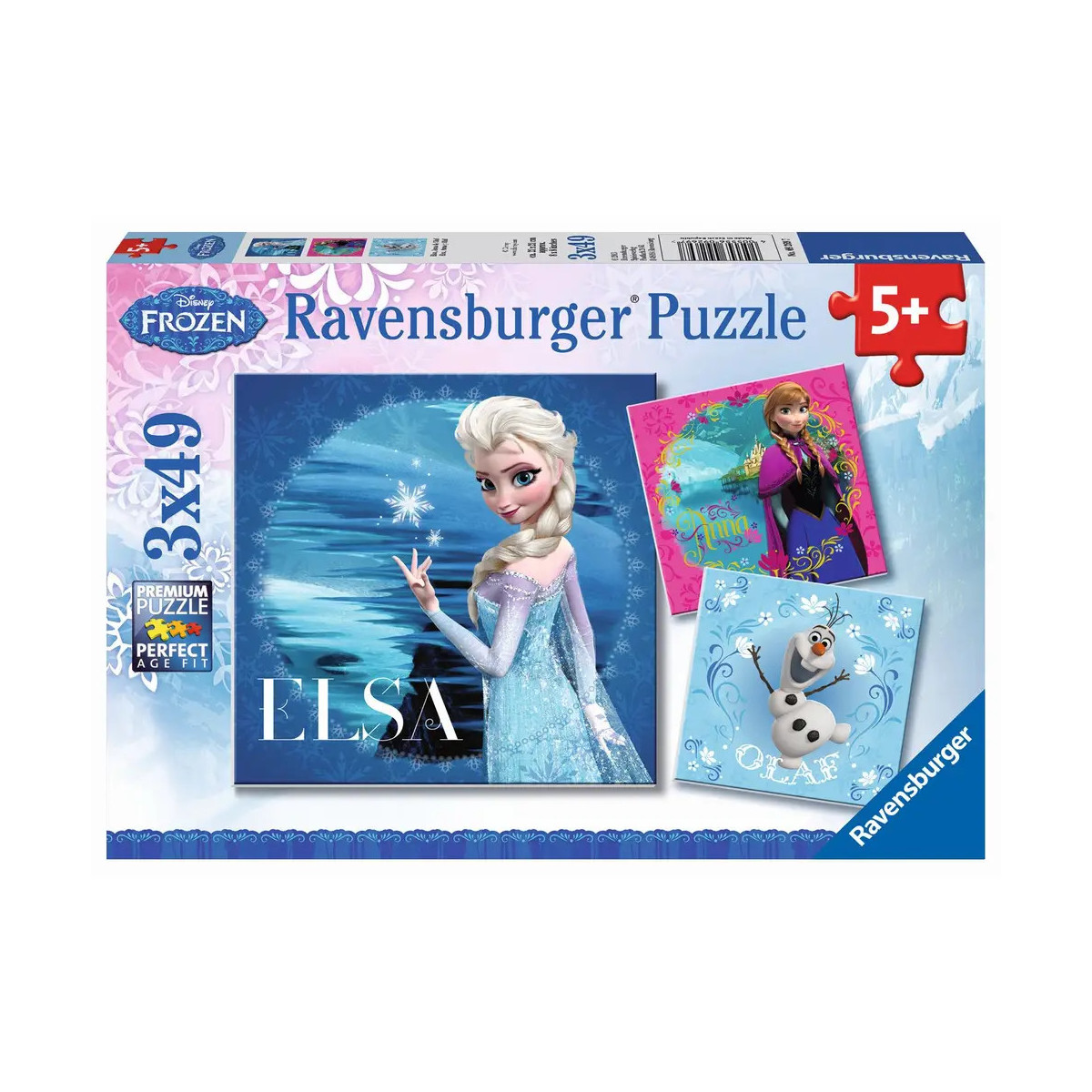 Ravensburger - Elsa, Anna & Olaf, 3 x 49 Teile