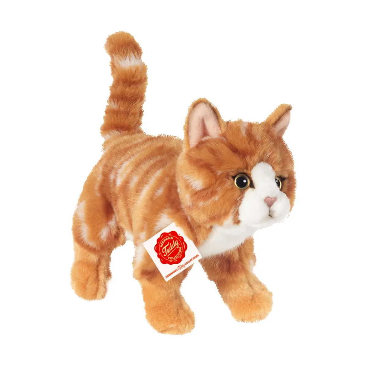 Teddy-Hermann - Katze stehend rot getigert, 20 cm