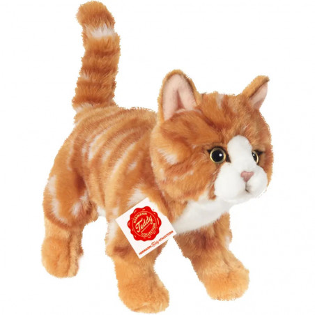 Teddy-Hermann - Katze stehend rot getigert, 20 cm