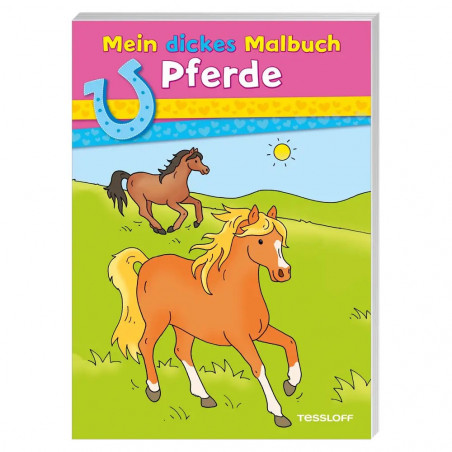 Tessloff - Malen, Rätseln & mehr - Mein dickes Malbuch - Pferde