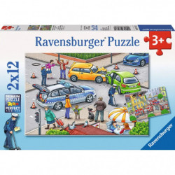 Ravensburger - Mit Blaulicht unterwegs, 2 x 12 Teile