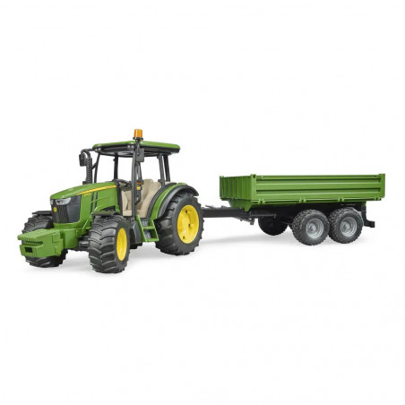 Bruder - John Deere 5115M mit Bordwandanhänger