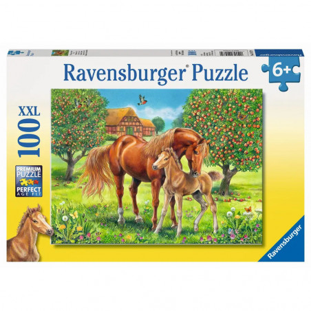 Ravensburger - Pferdeglück auf der Wiese, 100 Teile
