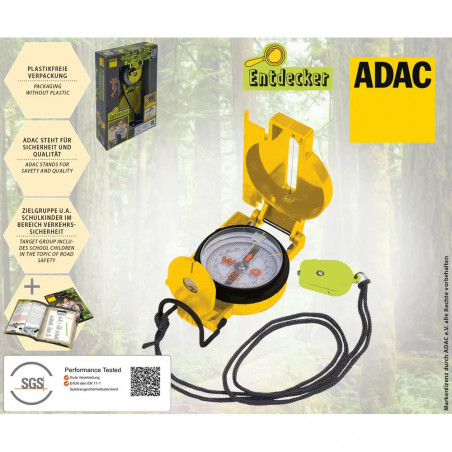 ADAC Taschenkompass, mit Beleuchtung, Kunststoff, ölgelagert