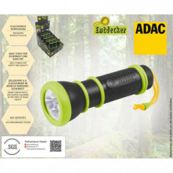 ADAC Taschenlampe mit 3 superhellen LEDs, gummierte Oberfläc