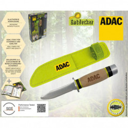 ADAC Schnitzmesser, mit abgerundeter Spitze, aus rostfreiem