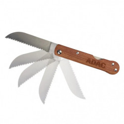 ADAC Taschensäge, aus rostfreiem Edelstahl ,Holzgriff, Nylon