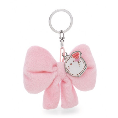NICI - Schlüsselanhänger MOLANG Schleife 8cm mit Metall-Anhänger an Header Karte