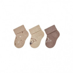 Sterntaler Erstlingssocken 3er Bauernhof natur mel.