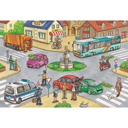 Schmidt Spiele - Verkehrsmittel, Puzzle-Box, 2x26, 2x48 Teile im Metallkoffer