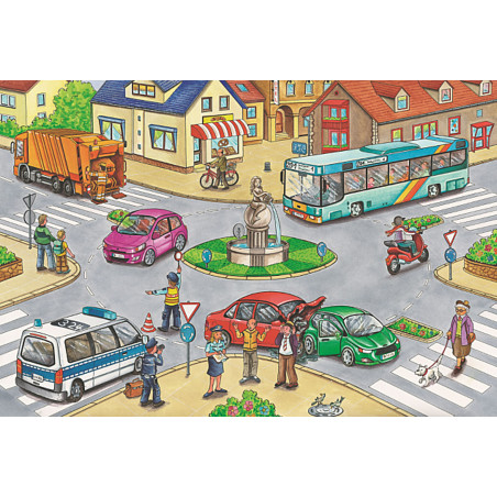 Schmidt Spiele - Verkehrsmittel, Puzzle-Box, 2x26, 2x48 Teile im Metallkoffer