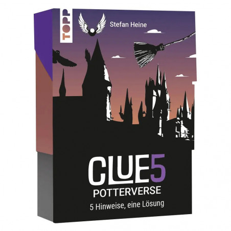 CLUE5  Potterverse. 5 Hinweise, nur eine Lösung. Das Trend-Quiz für deine Tasche