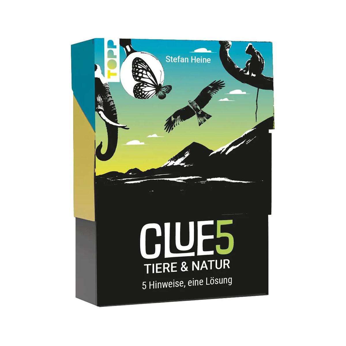 CLUE5  Tiere. 5 Hinweise, nur eine Lösung. Das Trend-Quiz für deine Tasche