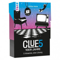 CLUE5  90er-Jahre. 5 Hinweise, nur eine Lösung. Das Trend-Quiz für deine Tasche