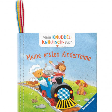 Mein Knuddel-Knautsch-Buch: Alle meine Kinderreime, weiches Stoffbuch, waschbares Badebuch, Babyspielzeug ab 6 Monate