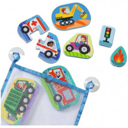 Ravensburger Play+ Bade-Puzzle: Fahrzeuge, Outdoor-   Badespielzeug, Spielzeug ab 1 Jahre, inklusive praktischer Netzt