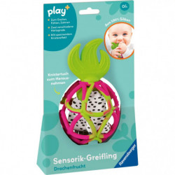 Ravensburger Play+ Sensorik-Greifling: Drachenfrucht, Baby Spielzeug ab 0 Monate, Zahnungshilfe, Motorikspielzeug aus