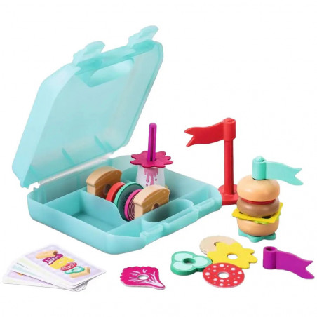 Ravensburger Play+ Steck- und Spiel-Set: Fingerfood, Steck-Spiel, Pretend Play Set, Spielzeug ab 18 Monate, Küchenzube