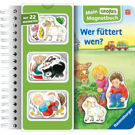 Mein großes Magnetbuch: Wer füttert wen