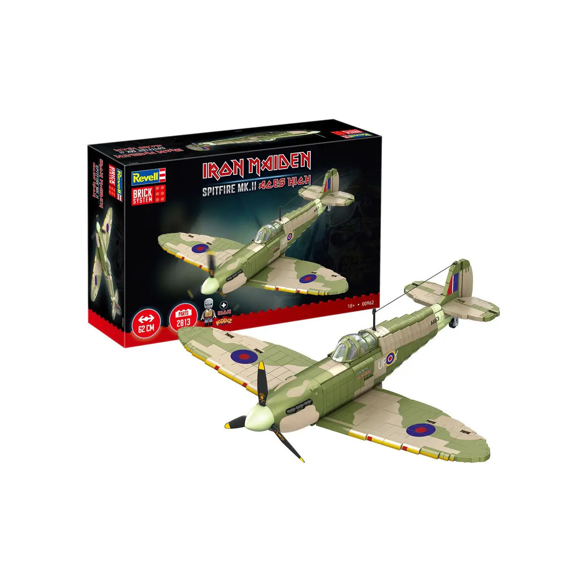 Iron Maiden Spitfire MK.II Aces High - Brick System, Revell Klemmbaustein Set