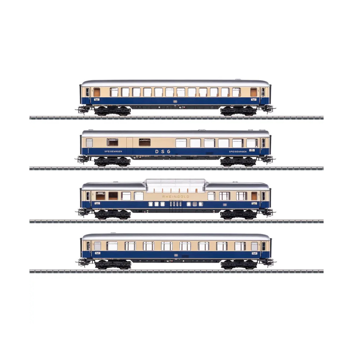 Märklin 40852 - H0 TEE-Rheingoldwagen-Set Tin Plate