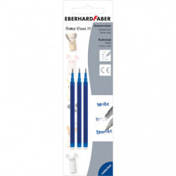 ''Radierbare Gelschreiber, Strichstärke 0,7 mm, Nachfüllbar, Mit den br Kunststoffspitzen am Gehäuse- bzw. Kappenende