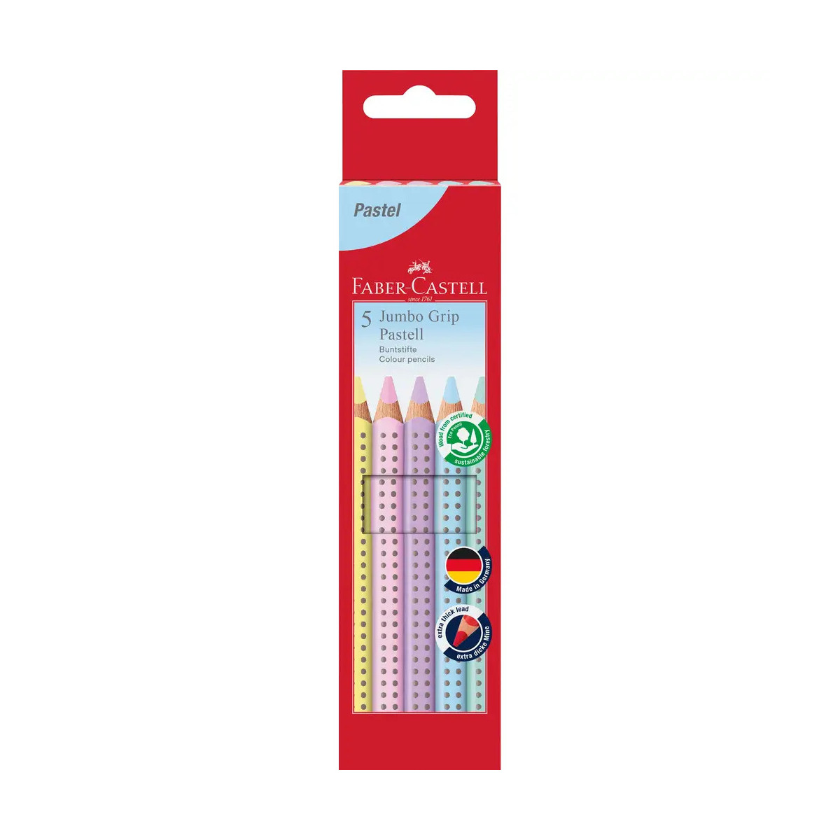 Buntstift Jumbo Grip Pastell 5er-Etui