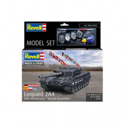 Model Set Leopard 2A4 - Special Decoration 40th An, Revell Modellbausatz mit Basiszubehör