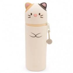NICI - Mäppchen und Stiftehalter Katze Angy 2in1 aus Silikon in Geschenkbox (H) 18,5cm