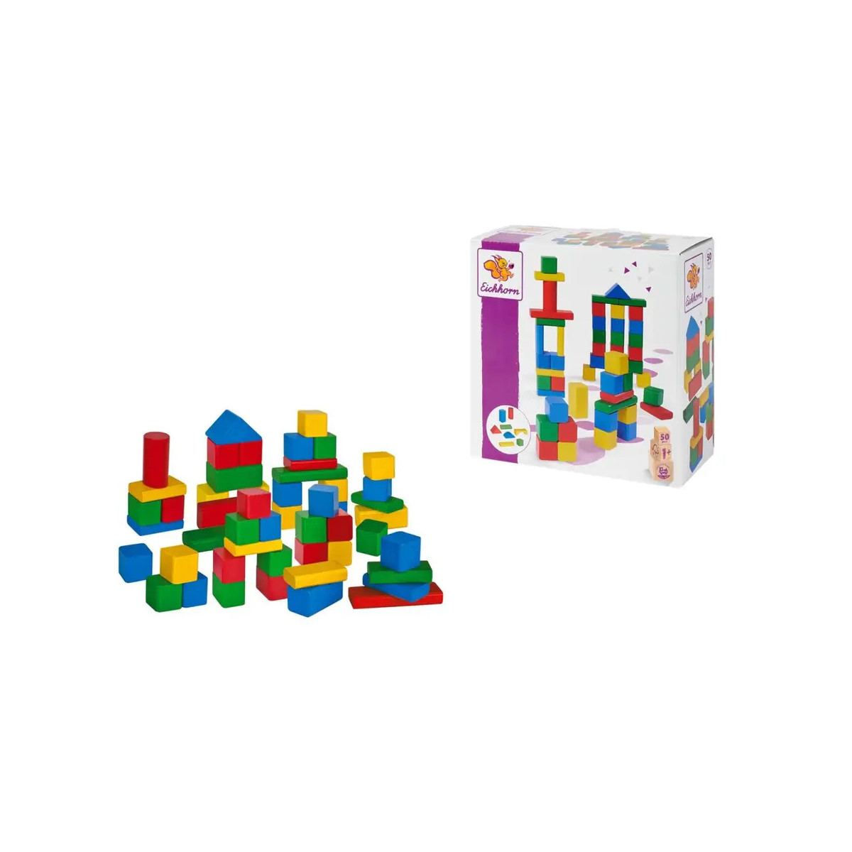 Eichhorn Bunte Holzbausteine 50