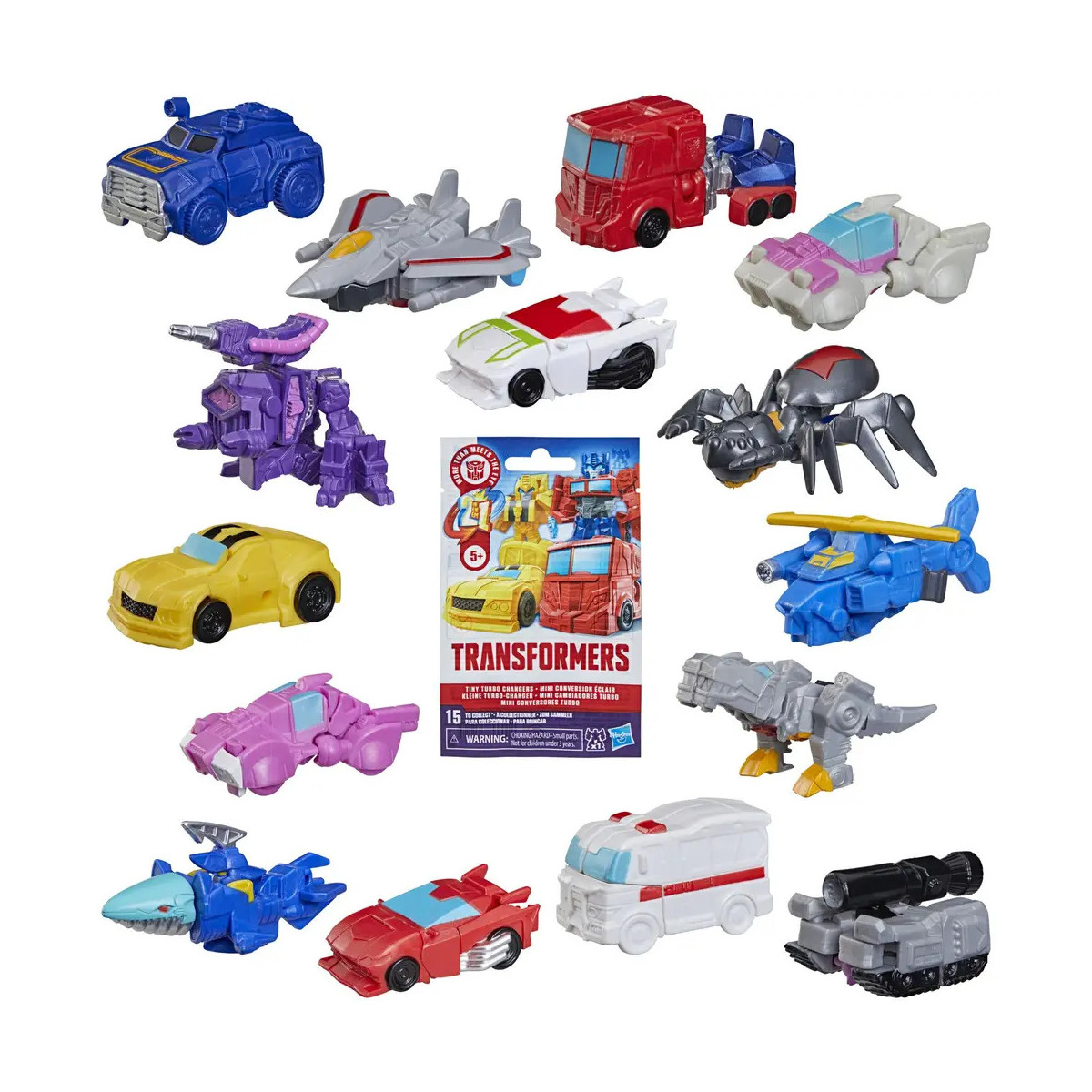 Actionfigur Transformers Tiny Turbo Changers 15fach sortiert
