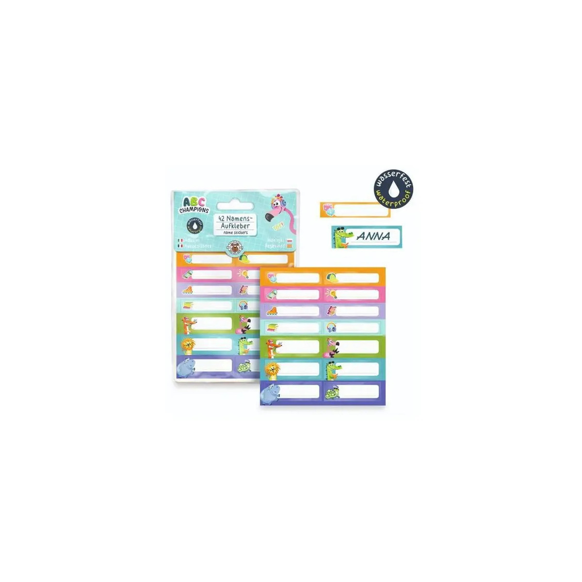 ABC-5 Namenssticker-Set wasse