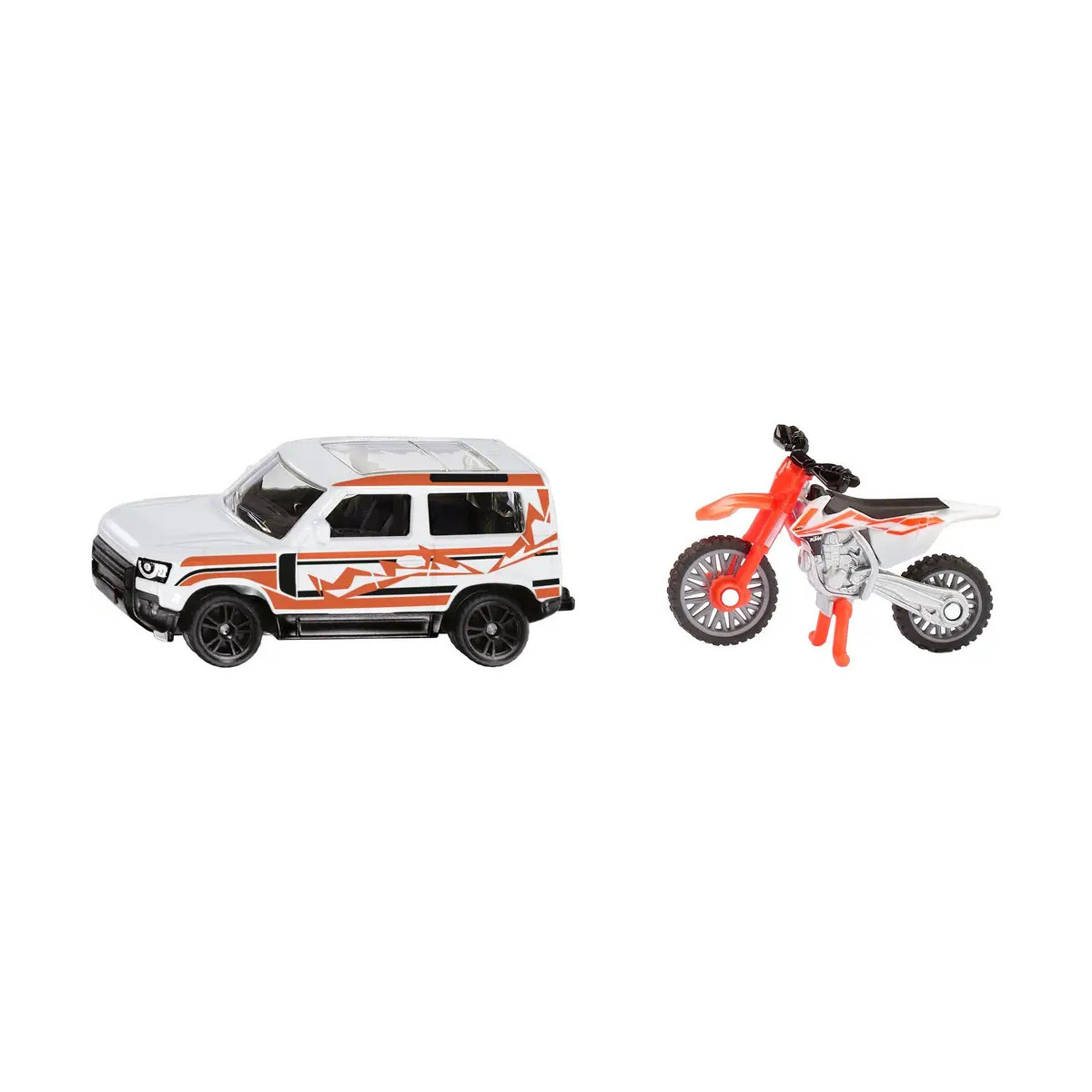 Land Rover Defender mit KTM Motorrad