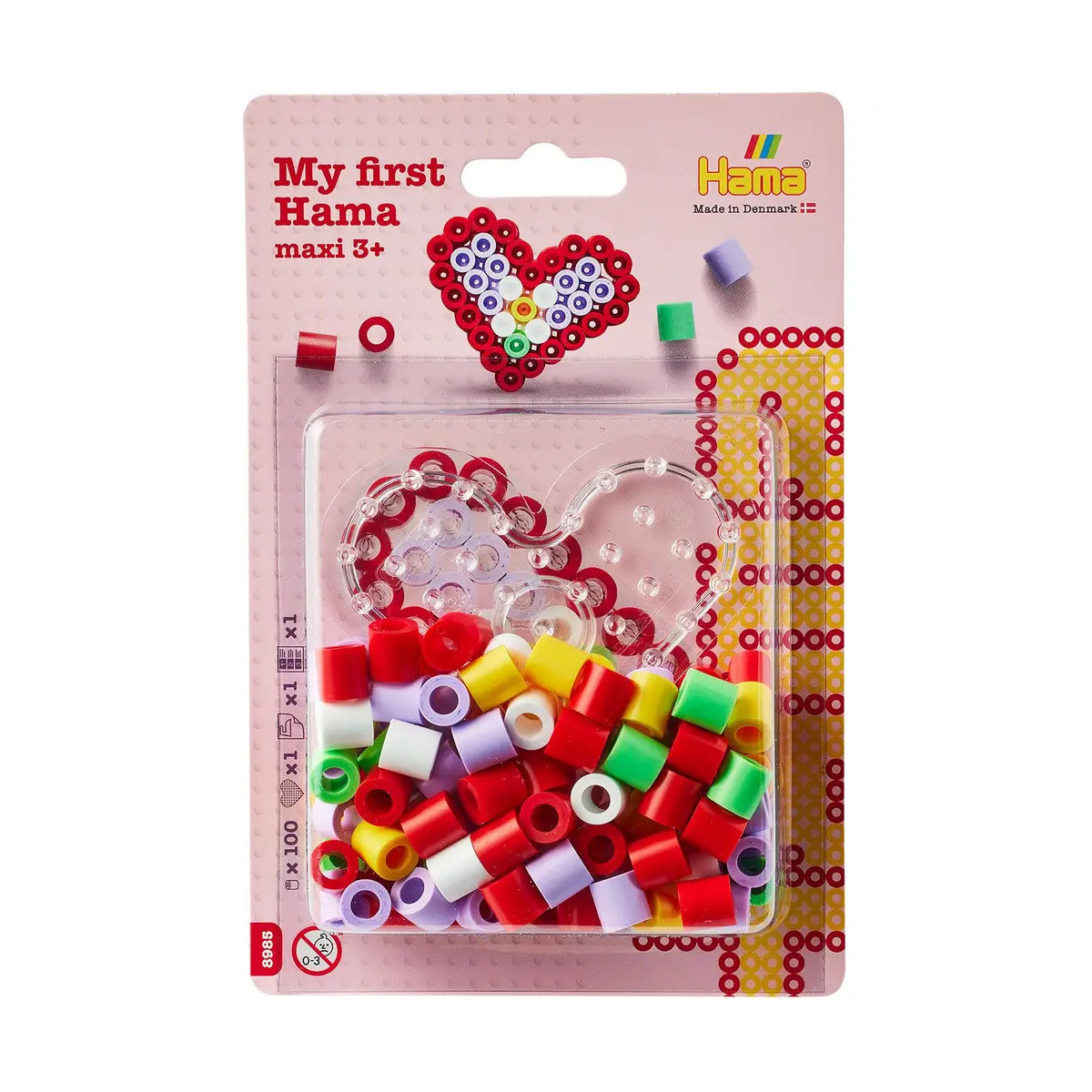 Hama Bügelperlen maxi Herz 100 Stück Blister
