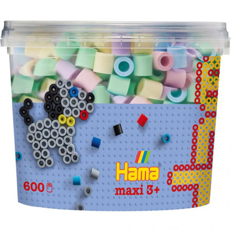 Hama Bügelperlen maxi Pastellmix 600 Stück Dose