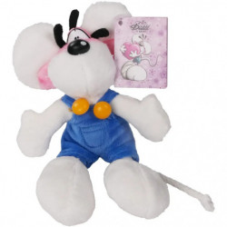 Diddl Plüsch-Schlüsselanhänger Diddl  in blauer Latzhose 15 cm