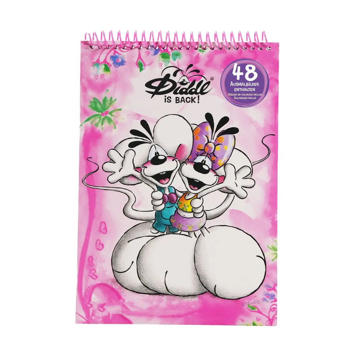 Diddl Malbuch A4, rosa  - K1