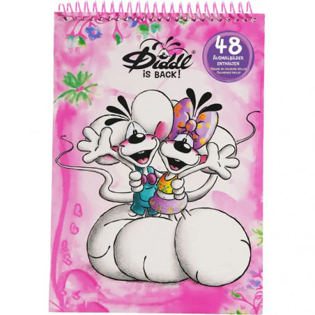 Diddl Malbuch A4, rosa  - K1